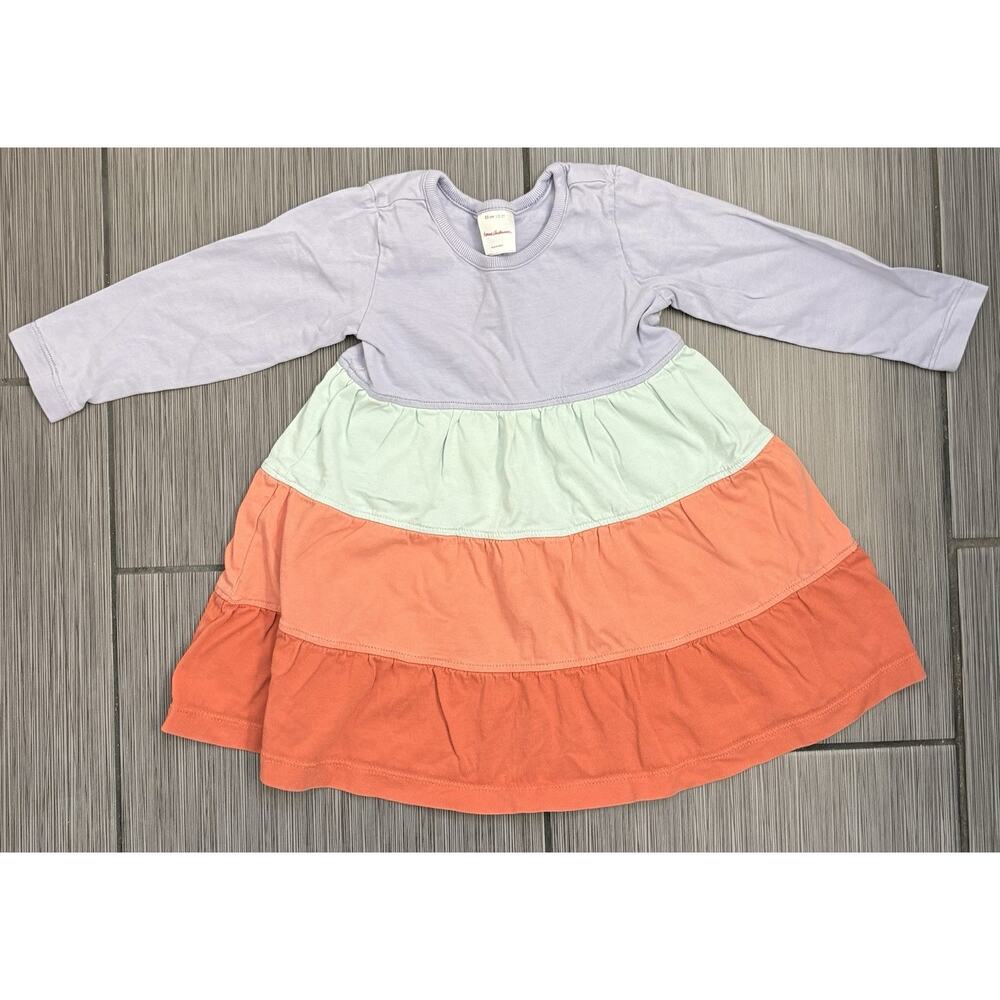 Hanna Andersson Twirl Power Colorblock Dress Size 2T Cotton
